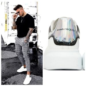 Alexander McQueen Oversized Sneaker 'White Silver' Size US 11